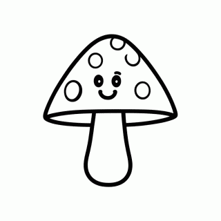Cogumelo 1up para colorir