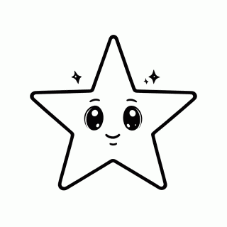 Estrela Superpoder para colorir