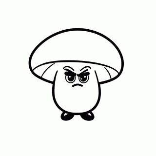 Goomba Marrom — Super Mario para Colorir
