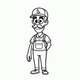 Luigi Verde para colorir