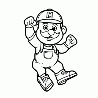 Mario Classico — Super Mario para Colorir