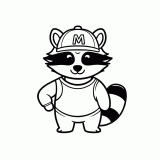 Mario De Tanooki para colorir