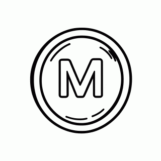 Moeda Amarela para colorir
