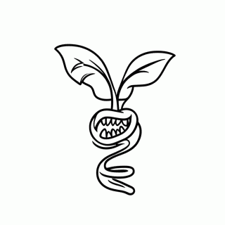 Planta Piranha para colorir