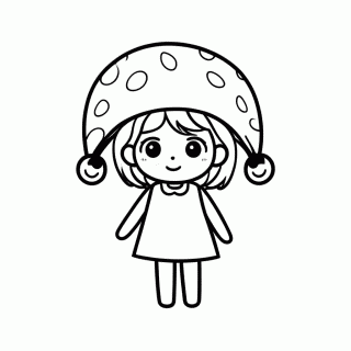 Toadette Rosa para colorir