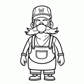 Wario para colorir