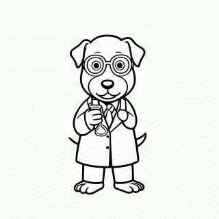 Ben Cientista para colorir