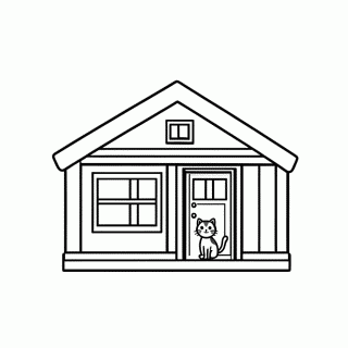 Casa Do Tom para colorir