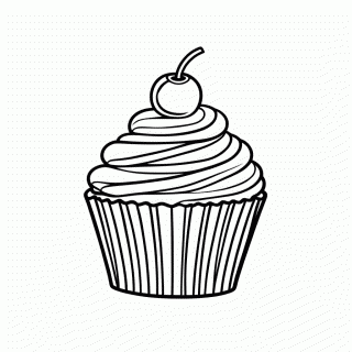 Cupcake para colorir