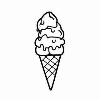 Sorvete Com Cobertura para colorir