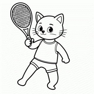 Tom Praticando Esportes para colorir