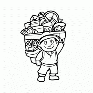 Beedle Mercador para colorir