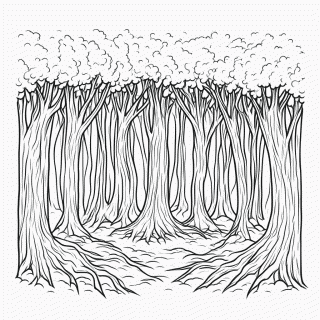 Floresta Perdida para colorir