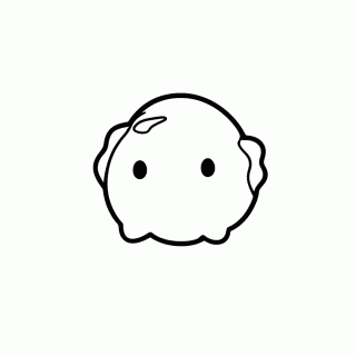 Bolinha Rosa Puff para colorir