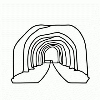 Corredor do Metrô para colorir
