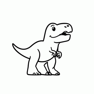 Dinossauro Verde Amigo para colorir