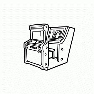 Fliperama Vintage para colorir