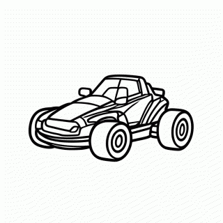 Kart de Corrida para colorir
