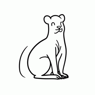Marsupial Laranja Saltitão para colorir