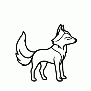Raposa de Duas Caudas para colorir