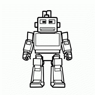 Robô do Mundo Blocky para colorir