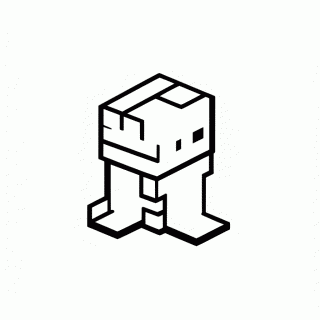Criatura Verde Pixelada — Jogos e Videogames para Colorir