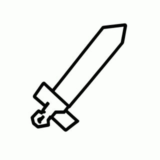 Espada Pixelada para colorir