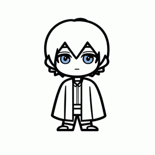 Gojo Satoru Olhos Azuis para colorir