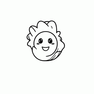 Maca Com Rosto Feliz para colorir