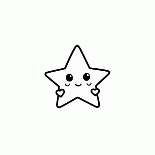 Estrelinha K Pop para colorir