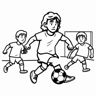 Diego Maradona (Argentina) para colorir