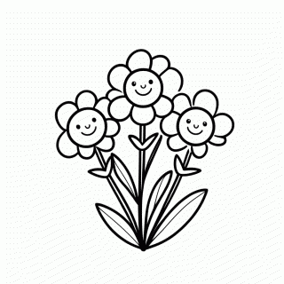 Flores Falantes para colorir