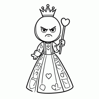 Rainha De Copas para colorir