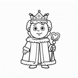 Rei De Copas — Alice no Pais das Maravilhas para Colorir