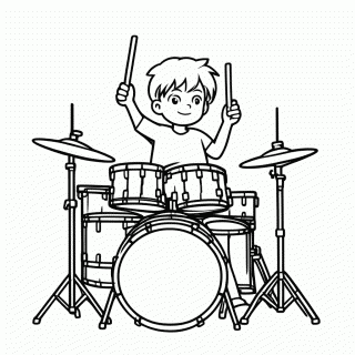 Rodrick Com Bateria para colorir
