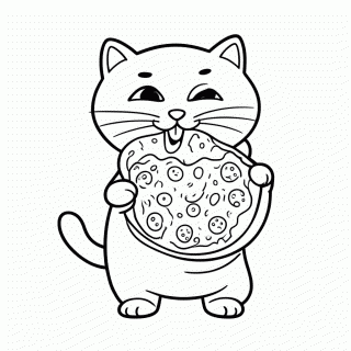 Garfield Com Pizza para colorir