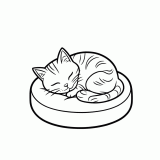 Garfield Dormindo para colorir
