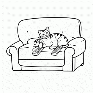 Garfield No Sofa para colorir