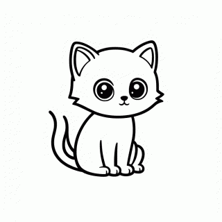 Nermal Gato Fofo para colorir