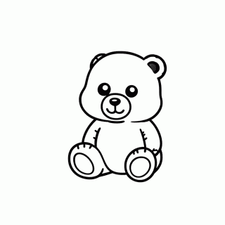 Pooky Ursinho para colorir
