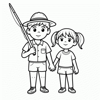 Chico Bento Com Rosinha para colorir