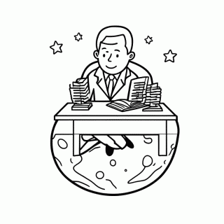 Homem De Negocios para colorir