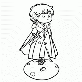 Pequeno Principe Cabelos Loiros — O Pequeno Principe para Colorir