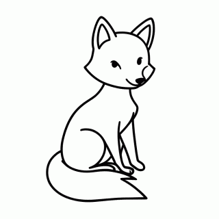 Raposa Amizade para colorir