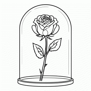 Rosa Vaidosa para colorir