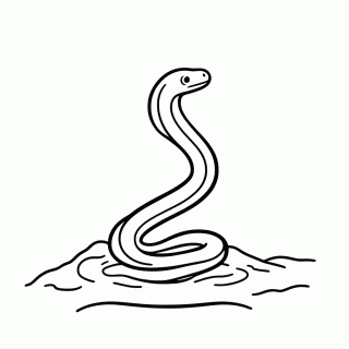 Serpente Dourada para colorir