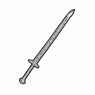 Riptide Espada para colorir