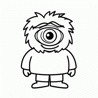 Tyson Ciclope para colorir