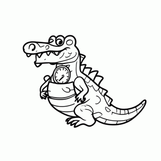 Tic Tac Crocodilo para colorir