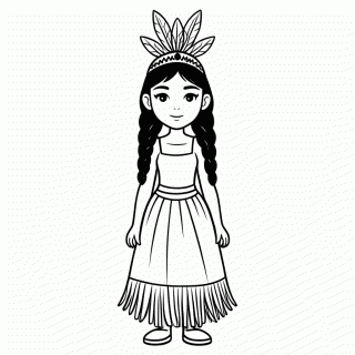 Tigrinha Princesa para colorir